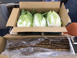 北の大地から野菜が送られてきました