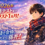 2026年　共通テストまで　残り1ヵ月を切りました！！