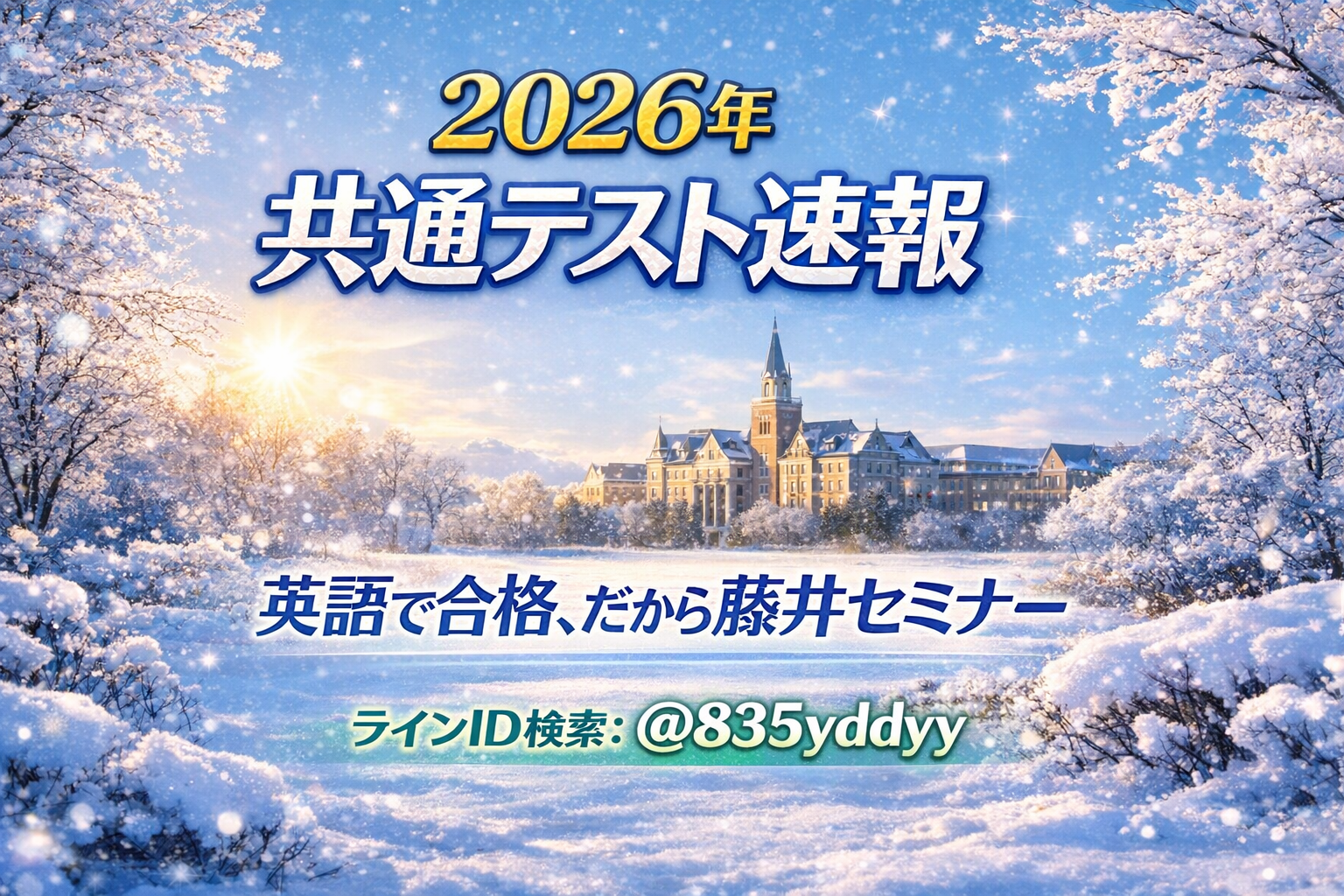 2026年 共通結果速報です！英語は2年連続で総合「9割6分達成
