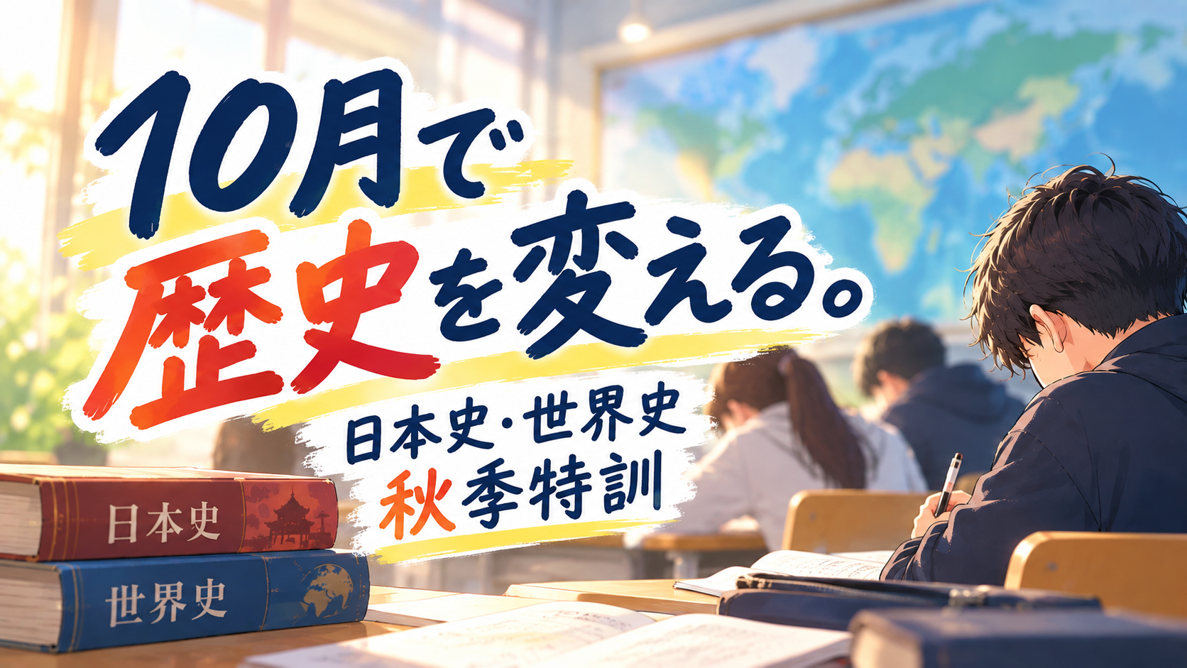日本史・世界史を冬まで残さない。5週連続・秋の社会特訓が始まりました!